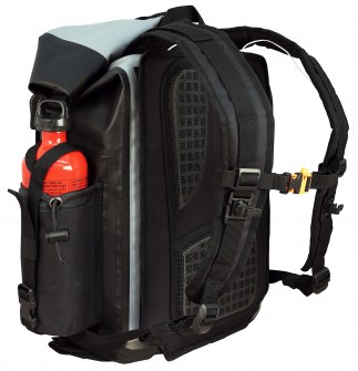 Picture of SE-4030 Hurricane Backpack on white background - side shot showing backpack straps